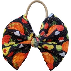 Taco Tuesday (with avocado) 6" Boutique Bow NEW